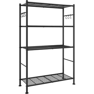 4-Tier Rust-Resistant Garage Shelf Organizer with Leveling Feet & Hooks Easy Assembly for <b>Kitchen</b> <b>Pantry</b> Storage - Product Image 1