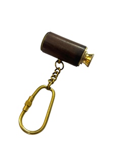 Llavero de latón marítimo con forma de timón de barco, acabado con textura de cuero, regalo náutico Art Deco, personalizable, artesanías Tajdaar - Product Image 2