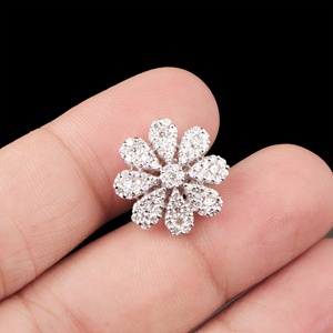 Memoria Jewels, Nuevos Pendientes de Diamantes con Forma Geométrica, Oro Blanco de 18k, Estilo Vintage, Certificados, para Mujer - Product Image 6