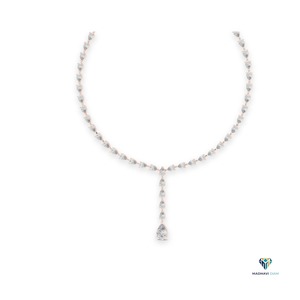 Collier pendentif en or rose 22,98 CT avec diamant de laboratoire en forme de poire, en or massif 18 carats - Product Image 3