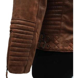 Veste en cuir mince d'automne hiver pour hommes nouveau design à la mode avec longue longueur et fermeture à glissière latérale pour la vente en gros - Product Image 5