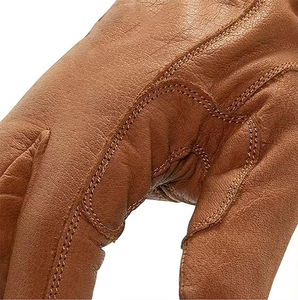Gants de course en cuir à doigts entiers, résistants à l'usure, antidérapants, pour activités de plein air, unisexes, à enfiler, toutes saisons - Product Image 5
