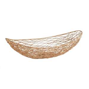 Bol en métal doré en forme de feuille, beauté intemporelle, fait main, écologique, durable, plat de service moderne pour la présentation des aliments - Product Image 3