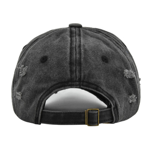Gorra de Béisbol Clásica Negra Desgastada con Efecto Ácido, Estilo Vintage, Ligera, de Algodón Suave, Tipo Dad Hat, con Perfil de Corona Bajo - Product Image 2