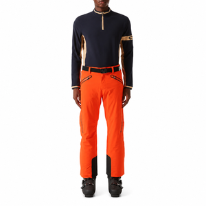 Pull à col montant zippé pour homme, coupe régulière, coupe-vent, sportif, manches longues, couleur unie, hiver - Product Image 1