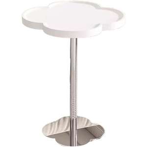 Elegante Mesa de Centro Portátil de Metal Negro y Superficie Blanca para Sala de Estar Moderna, Muebles de Dormitorio, Diseño Personalizable - Product Image 3