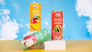 Nawon Watermelon Juice Carbonated Drinks | 320ml Fresh Fruit Juice Sparkling Can (Tinned) Binh Duong Vietnam <b>Beverage</b> - Product Image 6