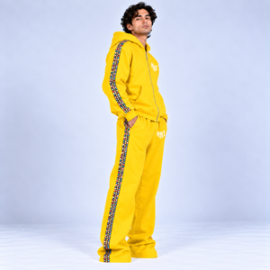 Men's Multi-Color Rhinestone Fleece <b>Hoodie</b> Two Piece Relaxed Baggy Fit Tracksuit Outdoor <b>Zip</b> Up Spring <b>Pocket</b> Sweatpants Set OEM - Product Image 5