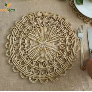 Vietnam Handicraft Eco-Friendly Ribu Natural Rattan <b>Placemats</b> 5mm Thickness <b>Bamboo</b> Serving for Food/Drinks Hot Products - Product Image 2