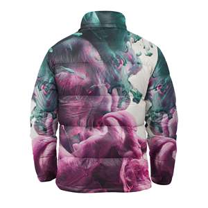 Veste à bulles d'hiver de haute qualité pour hommes, col montant, capuche courte, sublimation, vente en gros de veste chaude bouffante OEM - Product Image 6