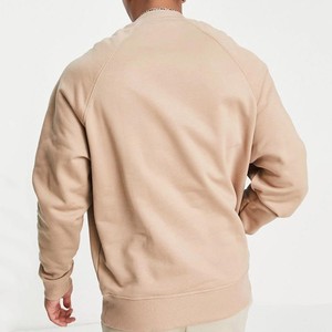 Sweat-shirt unisexe à col rond, manches raglan, couleur unie, poche, respirant, en tissu éponge, pour l'automne, coupe classique, tricoté, 100% coton - Product Image 2