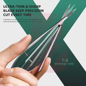 Ciseaux de beauté à ressort incurvés ultra-affûtés en acier inoxydable, fabriqués au Pakistan, les plus récents pour les soins personnels, OEM/ODM disponibles, excellent fournisseur - Product Image 4