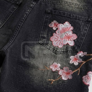 Premium Cotton Rhinestone Distressed Jeans <b>Shorts</b> Casual Summer Loose Fit Denim <b>Shorts</b> For <b>Men</b> - Product Image 6