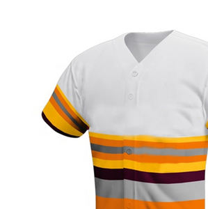 Ensembles d'uniformes de baseball d'été imprimés respirants de haute qualité, service OEM, 100 % polyester, séchage rapide, couleurs et logo personnalisés - Product Image 6