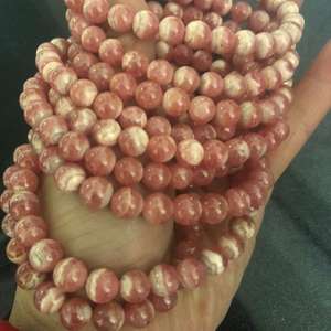 Cuentas de rodocrosita roja natural, cuentas redondas sueltas para hacer joyas, pulseras, collares, manualidades. - Product Image 3