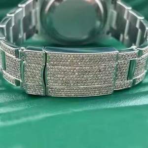 Reloj de Lujo para Hombre con Movimiento de Cuarzo, Correa de Acero Inoxidable, Bisel Plateado, Estilo Rapper, Edición Limitada Vintage - Product Image 6