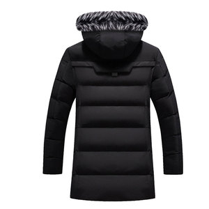 Parkas grande taille pour homme, manteau à capuche, veste décontractée noire confortable, vêtements d'extérieur sublimés - Product Image 5