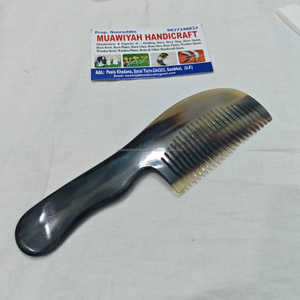 Peigne à cheveux en corne de bœuf naturelle avec manche, antistatique, fait main, lisse et démêlant, pour les soins capillaires quotidiens, au meilleur prix - Product Image 3