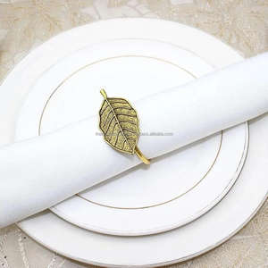 Porte-mouchoirs en feuille d'or coulé Serviette de vacances à collectionner et anneau de mouchoirs Porte-serviettes d'accent de qualité alimentaire prix bon marché - Product Image 4