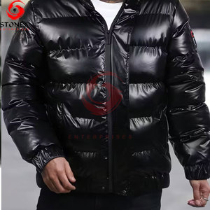 Chaqueta Acolchada de Moda para Hombre, Abrigo de Invierno Térmico, Cortavientos, Ligero, Informal, para Senderismo, Camping, con Cierre Frontal y Capucha - Product Image 2