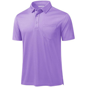 Men's Light <b>Blue</b> Short Sleeve Pique <b>Polo</b> <b>Shirt</b> With Chest Pocket Casual Fit Regular Length 100% Cotton Breathable Woven Fabric - Product Image 5