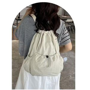 SHAGHAF SPORTS WEAR Custom white Microfiber <b>Drawstring</b> Backpack for Men Women | <b>Waterproof</b> Sports Gym <b>Bag</b> | Lightweight Travel - Product Image 3