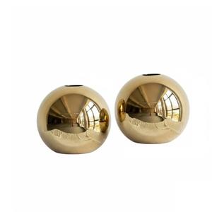 Elegante Florero de Diseño en Metal Dorado con Diseño de Panal de Abeja para Sala de Estar o Comedor, Decoración del Hogar, Florero a Bajo Precio - Product Image 3