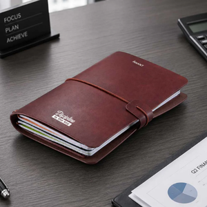 Premium PU Leather Journal with Elastic Closure Customized <b>Notebook</b> Initial Monogram Office Diary Writing Gift - Product Image 6