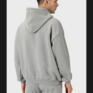 Sudaderas con Capucha Extra Grandes de Felpa Gris Jaspeado de Alta Calidad para Hombre, 100% Algodón, Unisex, con Logotipo/Color Personalizado Bordado - Product Image 4