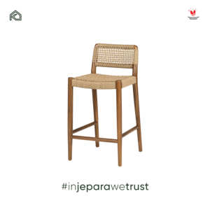 Wholesale Solid Teak <b>Wood</b> Handmade Custom Size Luxury Minimalist Strong Counter Height Bar <b>Stool</b> for Hotel Dining Outdoor Use - Product Image 3
