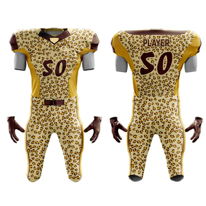 Uniformes de Fútbol Americano 100% Poliéster para Hombre, Duraderos, Elásticos, Transpirables, de Secado Rápido, Conjuntos de Uniformes con Logotipo Personalizado - Product Image 1