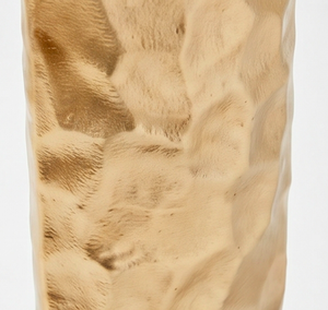 Gold Hammered Metal Vase Modern Rectangular Decorative <b>Centrepiece</b> <b>For</b> Home Decor And Living Room - Product Image 2
