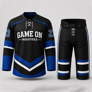 Wholesale Rate Manufacturer Custom Team Apparel Sublimated Performance Wear Breathable Fabric Modern Ice Hockey Uniform Sets - Product Image 1