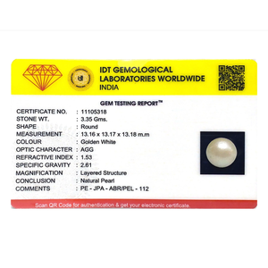 Certified Natural Freshwater Baroque Pearl 16.75 Carat Loose Gemstone for Fine Jewelry - Product Image 3