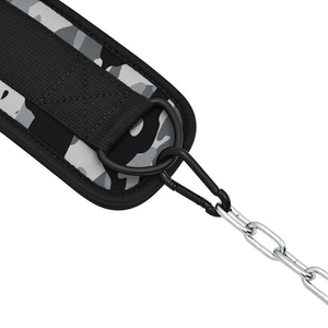 Camo Pattern Dipping <b>Belt</b> for Gym Heavy Duty Nylon <b>Belt</b> with <b>Chain</b> for Weighted Dips Pull UP training Accessories Bulk - Product Image 6