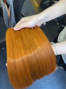100% pur vietnamien brut Extensions de cheveux humains Double trame Orange os droite longue durée sans colle perruques - Product Image 5