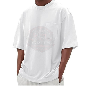 T-shirts surdimensionnés de qualité supérieure pour hommes, en coton doux, à épaules tombantes, pour un style streetwear quotidien, fabricant et fournisseur OEM ODM - Product Image 6