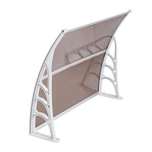 HT 100 X 80 Household Rain <b>Cover</b> and Eaves Brown Board with White Holder Door & <b>Window</b> Accessories - Product Image 1