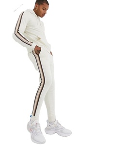 Survêtement en coton pour homme de haute qualité, respirant, hiver, grande taille, manches longues, rayé, coupe ajustée - Product Image 4