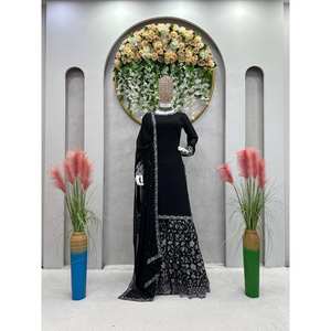 Magnifique haut de soirée-bas et Dupatta Taille XL - Product Image 2