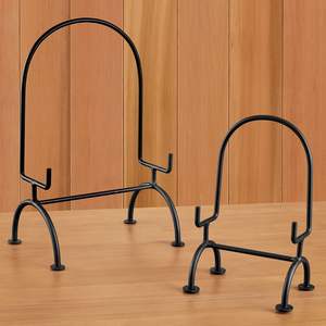 Strong Iron Metal Plate Stand For <b>Large</b> Decorative Plates With Anti Slip Base For <b>Safe</b> Display Use - Product Image 1