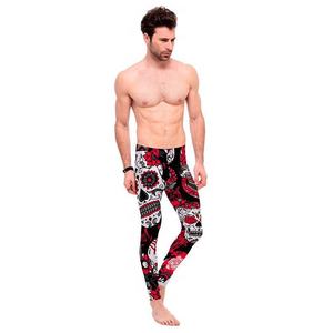 Quick Dry High Quality Customized Logo Printing Outdoor Compression Wear Men Mid Waist Tight <b>Leggings</b> - Product Image 3