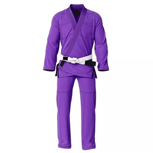 Tenue de sport unisexe pour adultes de couleur violette, 100% polyester, coupe ajustée, style régulier, uniforme de karaté disponible à la vente en ligne - Product Image 1