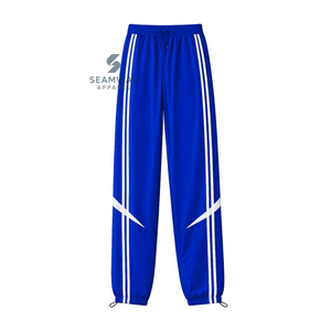 Zeta Phi Beta Nylon Windbreaker Set Embroidered <b>Zip</b> <b>Up</b> Track Jacket Jogger Pants ZPB Blue And <b>White</b> Women's Sports Tracksuit - Product Image 4