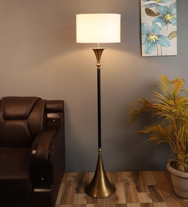 Lampe de sol de club de luxe en métal blanc et tissu avec base métallique, OEM ODM, faible MOQ, prix d'usine, vente en gros, approvisionnement en vrac - Product Image 5