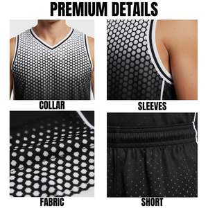 ชุดบาสเก็ตบอลแบบกำหนดเองน้ำหนักเบา เสื้อบาสเก็ตบอลรุ่นล่าสุด สวมใส่สบาย พิมพ์ลายแบบซับลิเมชั่น ชุดทีมบาสเก็ตบอล - Product Image 5