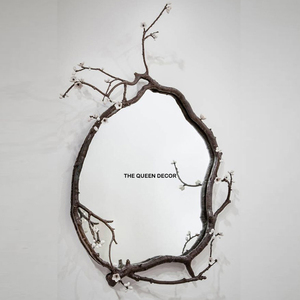 Espejo de Pared de Forma Irregular con Aspecto Elegante, Precio Competitivo, Calidad Premium, Metal Plateado, Diseño Único y Exclusivo - Product Image 2