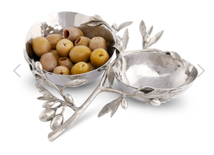 Cuenco Doble para Aperitivos, Plato de Dos Compartimentos para Aceitunas, Nueces y Salsas, Elegante para Servir en la Cocina, Comedor o Fiestas - Product Image 4