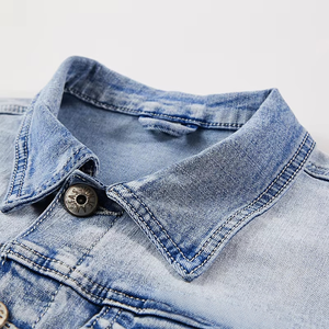 Nouvel ensemble deux pièces en jean délavé coupe droite léger ignifuge pour tenue de travail décontractée avec impression personnalisée sous marque privée 2026 - Product Image 4