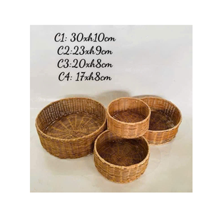 Bandeja de ratán tejida ecológica para una vida sostenible - Product Image 3